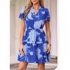 image:imagePRETTYGARDEN Womens Summer Floral Mini Dress 2026 Trendy Ruffle Short Sleeve V Neck Flowy A Line Short Beach DressesRoyal Blue Floral