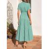 image:imagePRETTYGARDEN Womens Summer Maxi Button Up Shirt Dress 2026 Short Sleeve Striped A Line Long Flowy Elegant Spring DressesGreen Striped