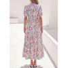 image:imagePRETTYGARDEN Womens Summer Maxi Dresses Boho Floral Short Sleeve V Neck Casual Wedding Guest 2026 Beach Vacation OutfitsFloral Beige Multicolored