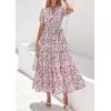 image:imagePRETTYGARDEN Womens Summer Maxi Dresses Boho Floral Short Sleeve V Neck Casual Wedding Guest 2026 Beach Vacation OutfitsFloral Beige Multicolored