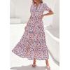image:imagePRETTYGARDEN Womens Summer Maxi Dresses Boho Floral Short Sleeve V Neck Casual Wedding Guest 2026 Beach Vacation OutfitsFloral Navy Blue