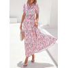 image:imagePRETTYGARDEN Womens Summer Maxi Dresses Boho Floral Short Sleeve V Neck Casual Wedding Guest 2026 Beach Vacation OutfitsFloral Pink Multicolored
