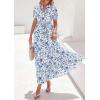 image:imagePRETTYGARDEN Womens Summer Maxi Dresses Boho Floral Short Sleeve V Neck Casual Wedding Guest 2026 Beach Vacation OutfitsFloral White Blue