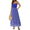 Floral Royal Blue White