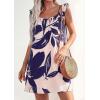 image:imagePRETTYGARDEN Sundresses for Women 2026 Boho Floral Summer Dresses Ruffle Cap Sleeve Short A Line Mini Beach Vacation DressPink Purple Floral