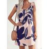 image:imagePRETTYGARDEN Sundresses for Women 2026 Boho Floral Summer Dresses Ruffle Cap Sleeve Short A Line Mini Beach Vacation DressPink Purple Floral