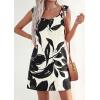 image:imagePRETTYGARDEN Sundresses for Women 2026 Boho Floral Summer Dresses Ruffle Cap Sleeve Short A Line Mini Beach Vacation DressWhite Black Floal