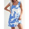 image:imagePRETTYGARDEN Sundresses for Women 2026 Boho Floral Summer Dresses Ruffle Cap Sleeve Short A Line Mini Beach Vacation DressWhite Blue Floral