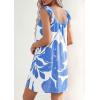 image:imagePRETTYGARDEN Sundresses for Women 2026 Boho Floral Summer Dresses Ruffle Cap Sleeve Short A Line Mini Beach Vacation DressWhite Blue Floral