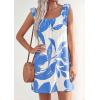 image:imagePRETTYGARDEN Sundresses for Women 2026 Boho Floral Summer Dresses Ruffle Cap Sleeve Short A Line Mini Beach Vacation DressWhite Blue Floral