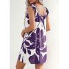image:imagePRETTYGARDEN Sundresses for Women 2026 Boho Floral Summer Dresses Ruffle Cap Sleeve Short A Line Mini Beach Vacation DressWhite Purple Floral