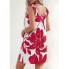image:imagePRETTYGARDEN Sundresses for Women 2026 Boho Floral Summer Dresses Ruffle Cap Sleeve Short A Line Mini Beach Vacation DressWhite Red Floral
