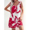image:imagePRETTYGARDEN Sundresses for Women 2026 Boho Floral Summer Dresses Ruffle Cap Sleeve Short A Line Mini Beach Vacation DressWhite Red Floral