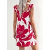 image:imagePRETTYGARDEN Sundresses for Women 2026 Boho Floral Summer Dresses Ruffle Cap Sleeve Short A Line Mini Beach Vacation DressWhite Red Floral
