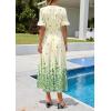 image:imagePRETTYGARDEN Womens Boho Floral Maxi Dress Summer 2026 Short Sleeve Tie V Neck Spring Wedding Guest Flowy Beach Sun DressesApricot Green Floral