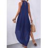 image:imagePRETTYGARDEN Womens Flowy Maxi Dresses Summer 2026 Halter Sleeveless Long Asymmetrical Spring Dress Beach Vacation SundressDark Blue