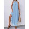 image:imagePRETTYGARDEN Womens Flowy Maxi Dresses Summer 2026 Halter Sleeveless Long Asymmetrical Spring Dress Beach Vacation SundressLight Blue