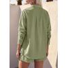 image:imagePRETTYGARDEN Womens Summer 2 Piece Matching Lounge Sets Pajamas Long Sleeve Shirts Blouse Pockets Shorts 2026 Spring OutfitsArmy Green