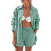 Striped Green White