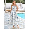 image:imagePRETTYGARDEN Floral Dress for Women Summer Boho Maxi Sundresses 2026 Smocked Long Flowy Spring Beach Wedding Guest DressesApricot Blue Floral