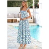 image:imagePRETTYGARDEN Floral Dress for Women Summer Boho Maxi Sundresses 2026 Smocked Long Flowy Spring Beach Wedding Guest DressesApricot Blue Green Floral