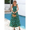 image:imagePRETTYGARDEN Floral Dress for Women Summer Boho Maxi Sundresses 2026 Smocked Long Flowy Spring Beach Wedding Guest DressesBlack Green Floral