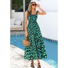 image:imagePRETTYGARDEN Floral Dress for Women Summer Boho Maxi Sundresses 2026 Smocked Long Flowy Spring Beach Wedding Guest DressesBlack Green Floral