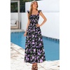 image:imagePRETTYGARDEN Floral Dress for Women Summer Boho Maxi Sundresses 2026 Smocked Long Flowy Spring Beach Wedding Guest DressesDark Blue Purple Floral