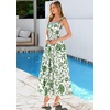 image:imagePRETTYGARDEN Floral Dress for Women Summer Boho Maxi Sundresses 2026 Smocked Long Flowy Spring Beach Wedding Guest DressesWhite Green Floral