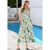 image:imagePRETTYGARDEN Floral Dress for Women Summer Boho Maxi Sundresses 2026 Smocked Long Flowy Spring Beach Wedding Guest DressesWhite Green Floral