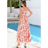 image:imagePRETTYGARDEN Floral Dress for Women Summer Boho Maxi Sundresses 2026 Smocked Long Flowy Spring Beach Wedding Guest DressesWhite Red Floral