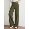 image:imagePRETTYGARDEN Wide Leg Pants Woman 2026 Spring Dressy High Waisted Business Casual Summer Flowy Work Palazzo Pants TrousersArmy Green