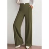 image:imagePRETTYGARDEN Wide Leg Pants Woman 2026 Spring Dressy High Waisted Business Casual Summer Flowy Work Palazzo Pants TrousersArmy Green