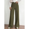 image:imagePRETTYGARDEN Wide Leg Pants Woman 2026 Spring Dressy High Waisted Business Casual Summer Flowy Work Palazzo Pants TrousersArmy Green
