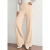 image:imagePRETTYGARDEN Wide Leg Pants Woman 2026 Spring Dressy High Waisted Business Casual Summer Flowy Work Palazzo Pants TrousersBeige