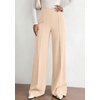 image:imagePRETTYGARDEN Wide Leg Pants Woman 2026 Spring Dressy High Waisted Business Casual Summer Flowy Work Palazzo Pants TrousersBeige