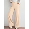 image:imagePRETTYGARDEN Wide Leg Pants Woman 2026 Spring Dressy High Waisted Business Casual Summer Flowy Work Palazzo Pants TrousersBeige