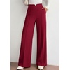 image:imagePRETTYGARDEN Wide Leg Pants Woman 2026 Spring Dressy High Waisted Business Casual Summer Flowy Work Palazzo Pants TrousersBurgundy