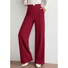 image:imagePRETTYGARDEN Wide Leg Pants Woman 2026 Spring Dressy High Waisted Business Casual Summer Flowy Work Palazzo Pants TrousersBurgundy