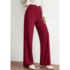 image:imagePRETTYGARDEN Wide Leg Pants Woman 2026 Spring Dressy High Waisted Business Casual Summer Flowy Work Palazzo Pants TrousersBurgundy