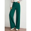 image:imagePRETTYGARDEN Wide Leg Pants Woman 2026 Spring Dressy High Waisted Business Casual Summer Flowy Work Palazzo Pants TrousersDark Green