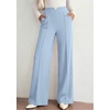 image:imagePRETTYGARDEN Wide Leg Pants Woman 2026 Spring Dressy High Waisted Business Casual Summer Flowy Work Palazzo Pants TrousersLight Blue