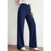 image:imagePRETTYGARDEN Wide Leg Pants Woman 2026 Spring Dressy High Waisted Business Casual Summer Flowy Work Palazzo Pants TrousersNavy Blue