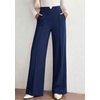 image:imagePRETTYGARDEN Wide Leg Pants Woman 2026 Spring Dressy High Waisted Business Casual Summer Flowy Work Palazzo Pants TrousersNavy Blue