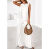 image:imagePRETTYGARDEN Womens 2026 Two Piece Matching Lounge Sets Asymmetrical Split Tank Tops Wide Leg Pants Summer Outfits TracksuitWhite