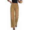 image:imagePRETTYGARDEN Womens Wide Leg Jeans High Waisted Stretchy Baggy Seamed Front Denim Palazzo Pants 2026 Summer Fashion ClothesCamel