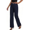 image:imagePRETTYGARDEN Womens Wide Leg Jeans High Waisted Stretchy Baggy Seamed Front Denim Palazzo Pants 2026 Summer Fashion ClothesNavy Blue