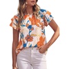 White Orange Red Floral