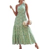 image:imagePRETTYGARDEN Womens Summer Floral One Shoulder Maxi Dress Knot Ruffle Boho Beach Vacation Wedding Guest Long Sun Dresses