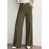 image:imagePRETTYGARDEN Palazzo Pants for Women 2026 Spring Dressy High Waisted Wide Leg Work Pants Fall Casual Flowy Lounge TrousersArmy Green
